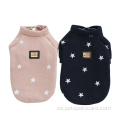 Nueva ropa popular para perros pequeños con estampado de estrellas de cinco puntas